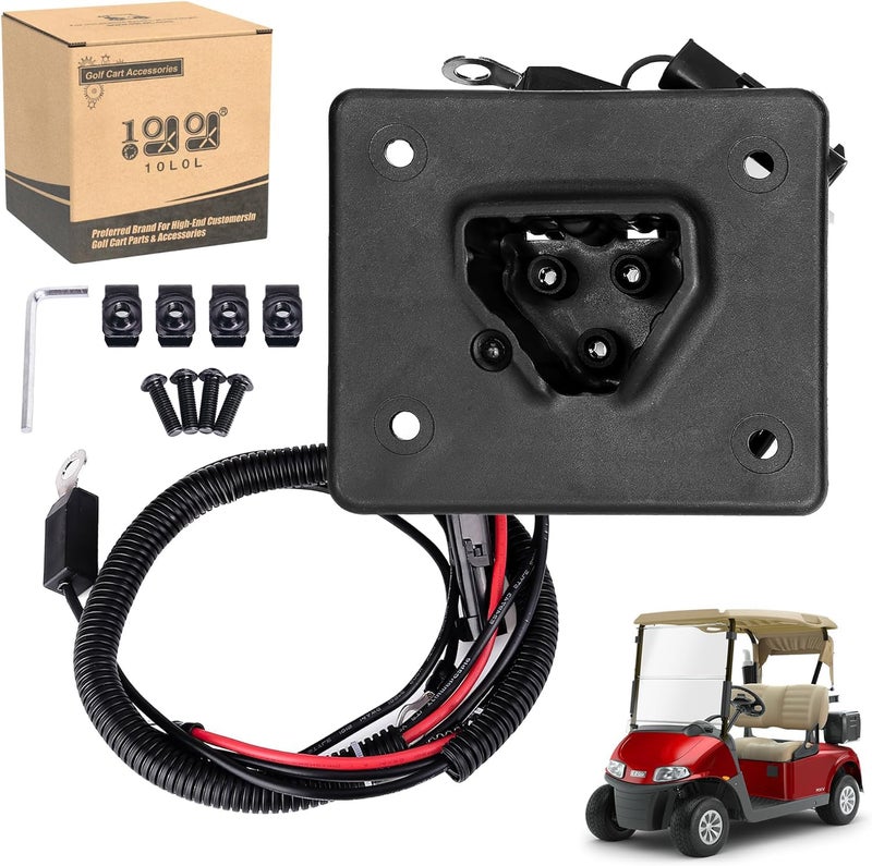 9.99WORLD MALL Golf Cart 48V Battery Charger Receptacle or Plug for EZGO RXV & TXT 2008-up Electric, EZGO 2Five 2010-up Delta-Q Charging Receptacle OEM# 602529 - Image 1